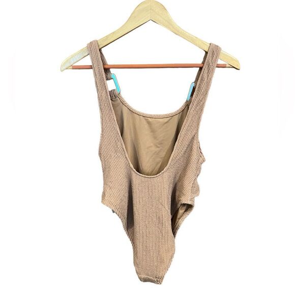 Aerie NWT tan one piece swimsuit size medium - Picture 5 of 11